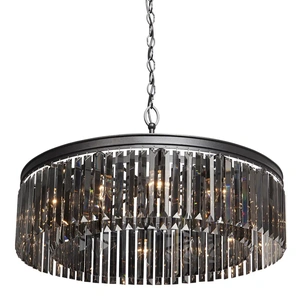 Изображение Люстра Rh Rhys Smok Glass Prism Round Chandelier 80 By Imperiumloft