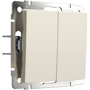 Изображение Выключатель двухклавишный с самовозвратом (айвори матовый) W1122462