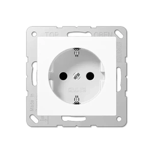 Изображение Розетка с заземлением 16А 250В EcoProfi Deco белый EP1420WW Jung