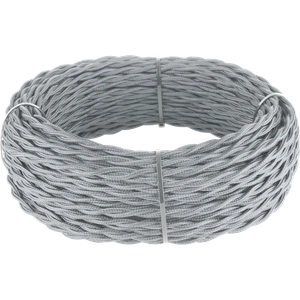 Изображение Ретро кабель витой 3х2,5 (серый) 50 м под заказ W6453615