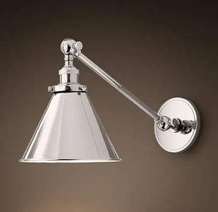Изображение Бра 20Th C Library Single Sconce Silver By Imperiumloft