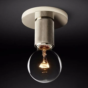 Изображение Потолочный Светильник Rh Utilitaire Socket Flushmount Silver By Imperiumloft