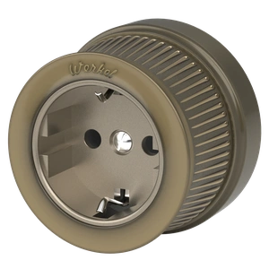 Изображение Розетка с заземлением (Бронзовый) ретро W5771012