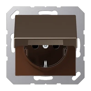 Изображение Розетка с заземлением и крышкой 16А 250В A 550 мокко A1520BFKLMO Jung