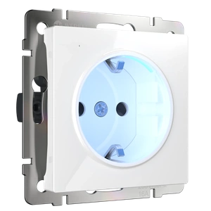 Изображение Розетка с подсветкой (белая) W1171401