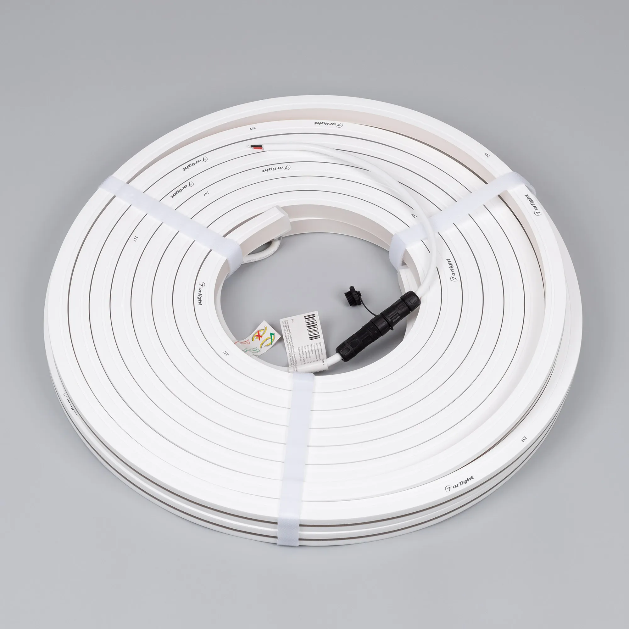 Лента светодиодная герметичная MOONLIGHT-TOP-X280-16x16mm 24V Day4000 (10 W/m, IP67, 15m, wire x1) (Arlight, Вывод боковой, 5 лет) - Изображение