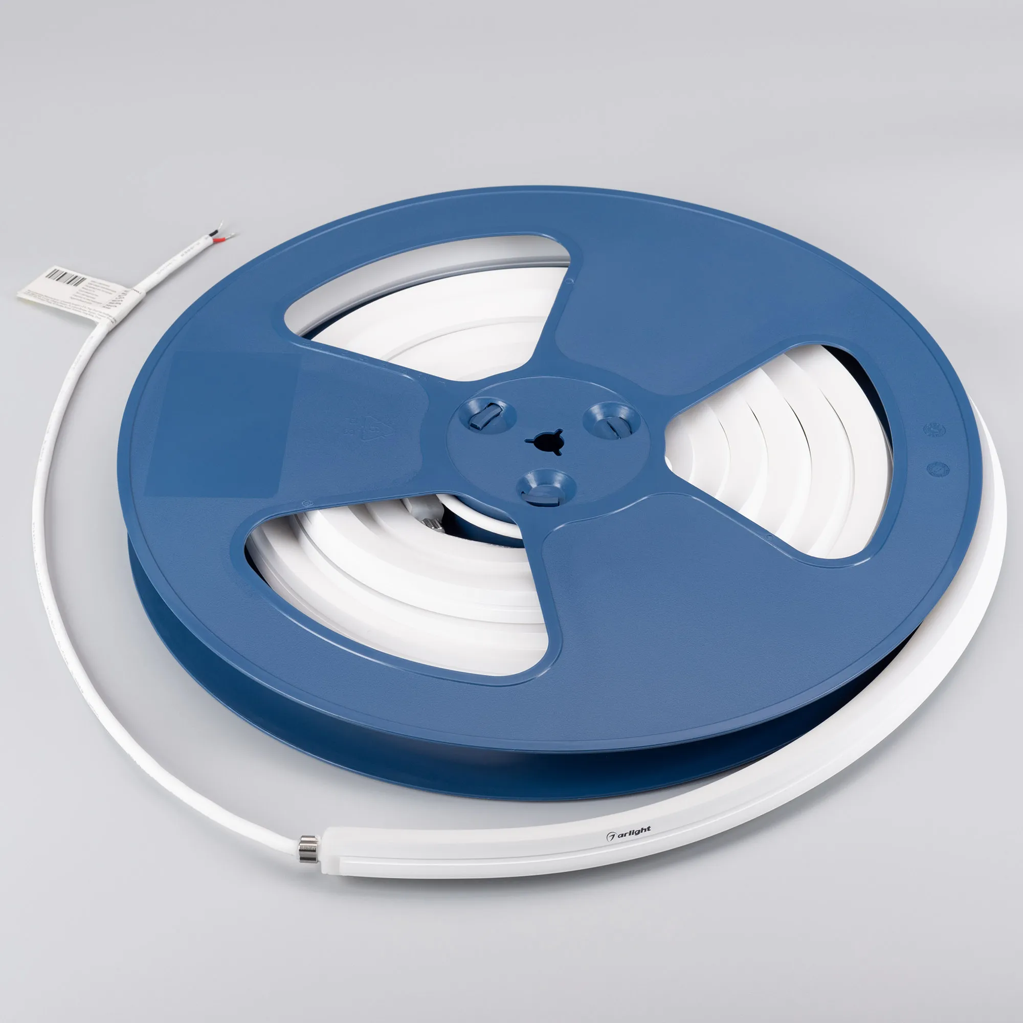 Лента светодиодная герметичная MOONLIGHT-3D-A168-15x15mm 24V Warm3000 (7.2 W/m, IP67, 2835, 5m, Wire x1) (Arlight, Силикон) - Изображение
